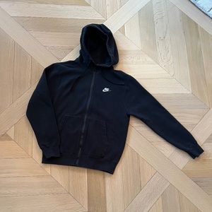 Nike mens black zip up hoodie size small with pockets